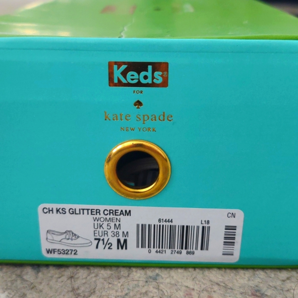 Keds Kate Spade White (Cream) Glitter